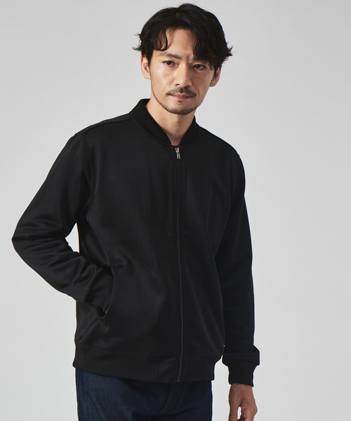 ABAHOUSE GRAY(アバハウスグレイ)の「エレガント スウェット ブルゾン(ブルゾン・メンズ・グレイッシュベージュ/オレンジ系その他/ブラック・46/48/50)」の2枚目の写真