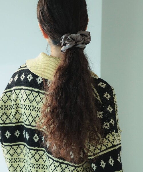 B:MING by BEAMS(ビーミングバイビームス)の「B:MING by BEAMS / サテン シュシュ(シュシュ・レディース・ブラウン系その他4/ブラック/オリーブ・ONE SIZE)」の6枚目の写真