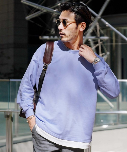 レイヤードコットンブレンドフリースジップスウェット そうコレ! 井桁弘恵さん着用】おしゃれ 度「格上げ」 フリース