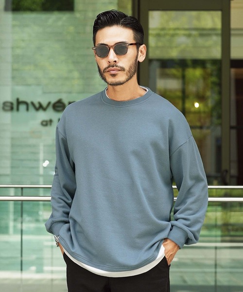 LUXSTYLE トレーナー スウェット フェイクレイヤードトレーナー