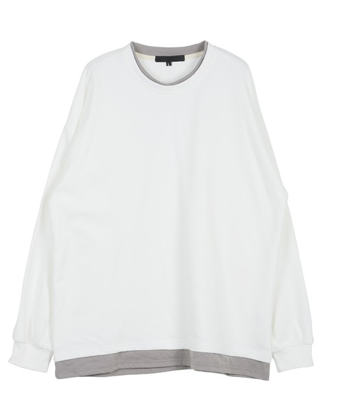 jiggys shop（ジギーズショップ）の「フェイクレイヤード スウェット  トレーナー（スウェット・メンズ・ホワイト/ブラック/チャコール/ベージュ/ブルー系その他/ブルー/グレー系その他・MEDIUM/LARGE/X-LARGE）」の11枚目の写真