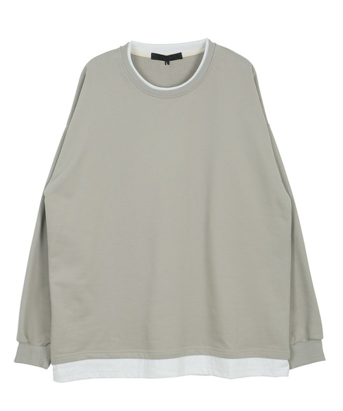 jiggys shop（ジギーズショップ）の「フェイクレイヤード スウェット  トレーナー（スウェット・メンズ・ホワイト/ブラック/チャコール/ベージュ/ブルー系その他/ブルー/グレー系その他・MEDIUM/LARGE/X-LARGE）」の15枚目の写真