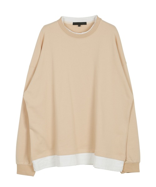 jiggys shop（ジギーズショップ）の「フェイクレイヤード スウェット  トレーナー（スウェット・メンズ・ホワイト/ブラック/チャコール/ベージュ/ブルー系その他/ブルー/グレー系その他・MEDIUM/LARGE/X-LARGE）」の19枚目の写真