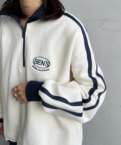 SHOOP NEW DAVIS PULLOVER（フーディハーフジップ）ホワイト 楽天市場】BEN DAVIS ハーフジップ スウェット メンズ ベン