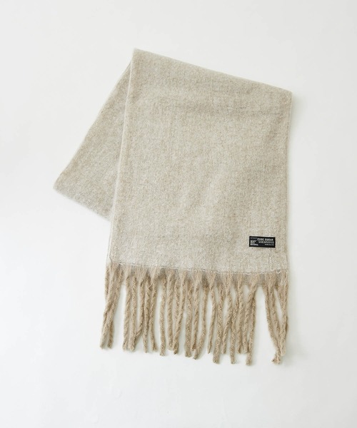 CUBE SUGAR（キューブシュガー）の「ボリュームフリンジマフラー（マフラー・レディース・ピンク/ネイビー/アイボリー・M）」の14枚目の写真