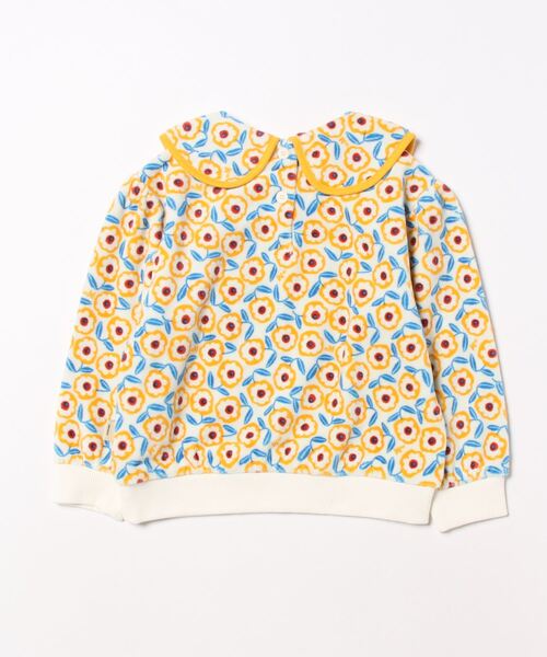 moimoln（モイモルン）の「フラワー柄ラウンドカラートップス（Tシャツ/カットソー・キッズ・オフホワイト・110cm/120cm/100cm/130cm）」の7枚目の写真