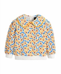 フラワー柄ラウンドカラートップス