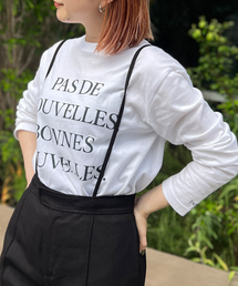 Rouge vif Anna | フロント＆袖ロゴロンT(Tシャツ/カットソー)