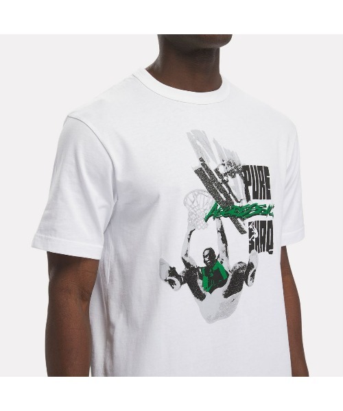 Reebok（リーボック）の「バスケットボール グラフィック Tシャツ / BB SHAQ GRAPHIC TEE（Tシャツ/カットソー・メンズ・ホワイト/ブラック・X-SMALL/SMALL/XX-LARGE/LARGE/MEDIUM/X-LARGE）」の3枚目の写真