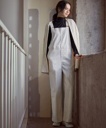 ホワイト サロペット ストレートレッグ ホワイト サロペット ストレートレッグ