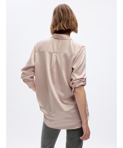 GAP(ギャップ)の「サテンシャツ(シャツ/ブラウス・レディース・ブラック/ドット/ピンク・XS/S/M/L/XXS)」の5枚目の写真