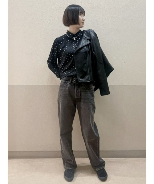 GAP(ギャップ)の「サテンシャツ(シャツ/ブラウス・レディース・ブラック/ドット/ピンク・XS/S/M/L/XXS)」の14枚目の写真