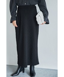 【ZOZO限定】カットジャガードキルトタイトスカート