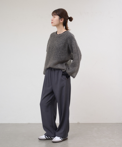 JOURNAL STANDARD（ジャーナルスタンダード）の「《追加3》ウールライクストレッチワイドパンツ（スラックス・レディース・チャコールグレー/アイボリー/ブラック・34/38/36/40）」の13枚目の写真