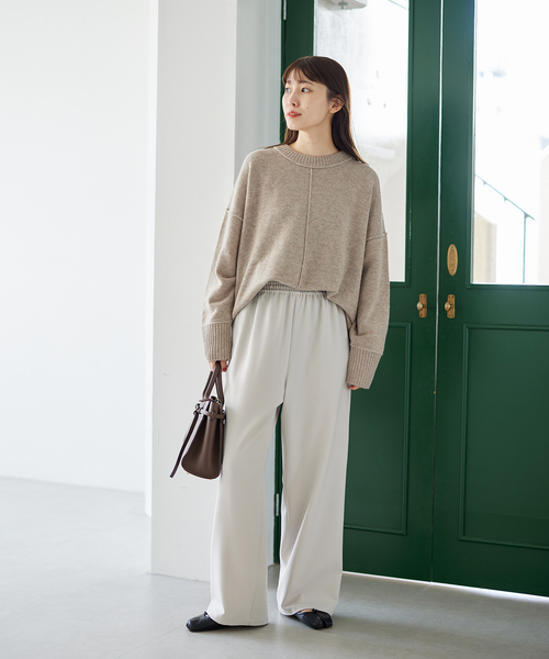 JOURNAL STANDARD（ジャーナルスタンダード）の「《追加3》ウールライクストレッチワイドパンツ（スラックス・レディース・チャコールグレー/アイボリー/ブラック・34/38/36/40）」の15枚目の写真