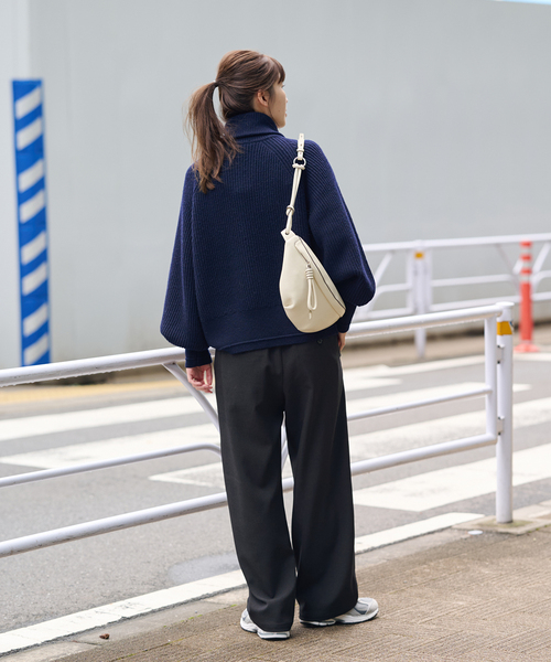 JOURNAL STANDARD（ジャーナルスタンダード）の「《追加3》ウールライクストレッチワイドパンツ（スラックス・レディース・チャコールグレー/アイボリー/ブラック・34/38/36/40）」の16枚目の写真