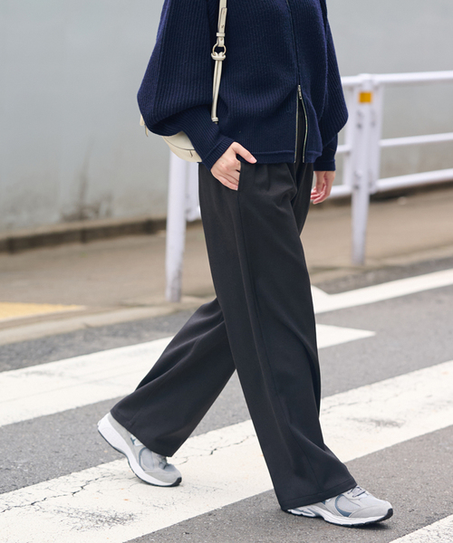 JOURNAL STANDARD（ジャーナルスタンダード）の「《追加3》ウールライクストレッチワイドパンツ（スラックス・レディース・チャコールグレー/アイボリー/ブラック・34/38/36/40）」の17枚目の写真