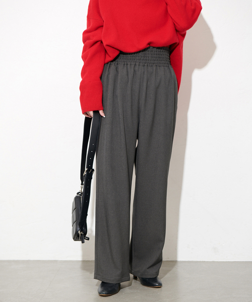 JOURNAL STANDARD（ジャーナルスタンダード）の「《追加3》ウールライクストレッチワイドパンツ（スラックス・レディース・チャコールグレー/アイボリー/ブラック・34/38/36/40）」の19枚目の写真