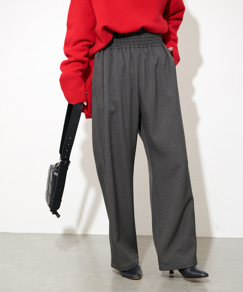 JOURNAL STANDARD（ジャーナルスタンダード）の「《追加3》ウールライクストレッチワイドパンツ（スラックス・レディース・チャコールグレー/アイボリー/ブラック・34/38/36/40）」の20枚目の写真