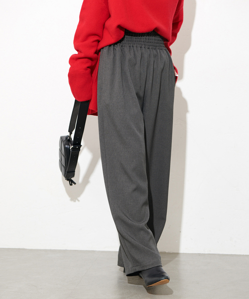 JOURNAL STANDARD（ジャーナルスタンダード）の「《追加3》ウールライクストレッチワイドパンツ（スラックス・レディース・チャコールグレー/アイボリー/ブラック・34/38/36/40）」の22枚目の写真