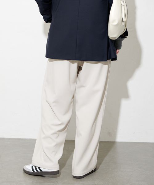 JOURNAL STANDARD（ジャーナルスタンダード）の「《追加3》ウールライクストレッチワイドパンツ（スラックス・レディース・チャコールグレー/アイボリー/ブラック・34/38/36/40）」の7枚目の写真