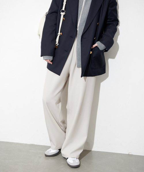 JOURNAL STANDARD（ジャーナルスタンダード）の「《追加3》ウールライクストレッチワイドパンツ（スラックス・レディース・チャコールグレー/アイボリー/ブラック・34/38/36/40）」の8枚目の写真