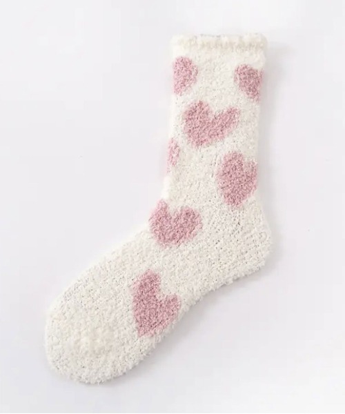 ammy.（エイミードット）の「【 ammy. / エイミードット 】 ふわふわ ハート ソックス / ルームソックス（その他ルームウェア・レディース・ブルー/パープル/ホワイト/オレンジ/ピンク・FREE）」の6枚目の写真
