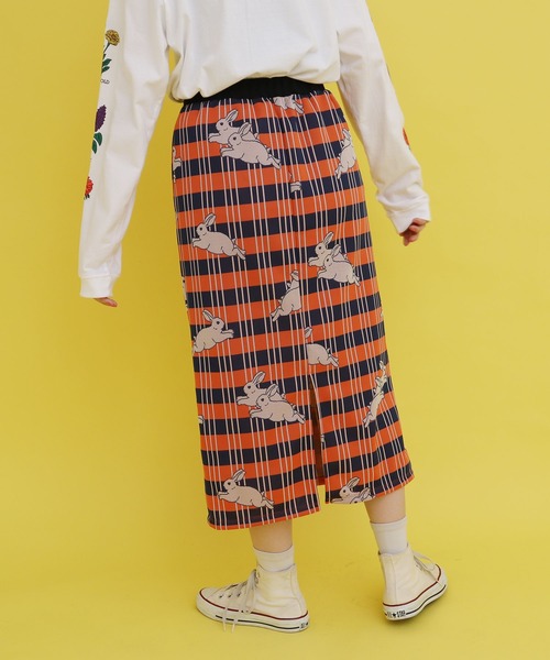 didizizi(ディディジジ)の「うさチェック JQSK(スカート・レディース・オレンジ/ブルー・FREE)」の10枚目の写真