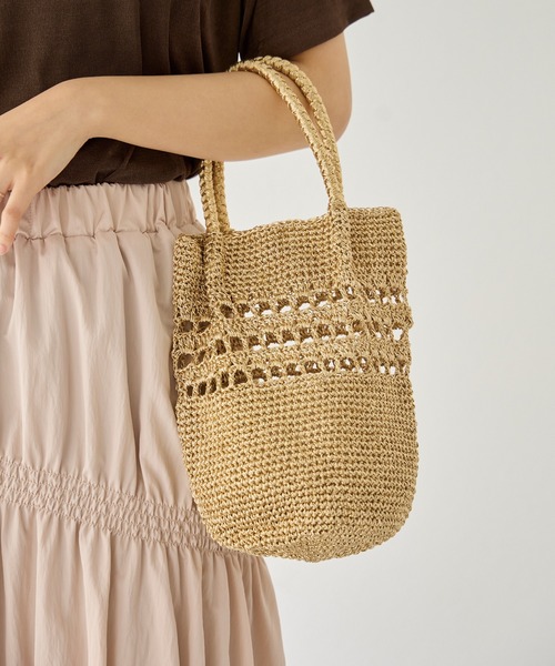 LAVEANGE(ラビアンジェ)の「ラメコードハンドバッグ(かごバッグ・レディース・ゴールド/シルバー・F)」の12枚目の写真