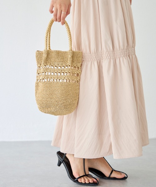 LAVEANGE(ラビアンジェ)の「ラメコードハンドバッグ(かごバッグ・レディース・ゴールド/シルバー・F)」の14枚目の写真