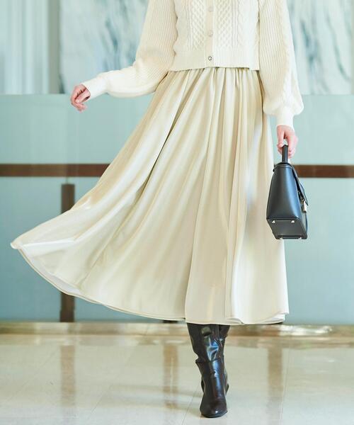 AND COUTURE（アンドクチュール）の「ラメデザイン8枚ハギスカート（スカート・レディース・ブラック/ライトグレー/ベージュ・MEDIUM）」の17枚目の写真