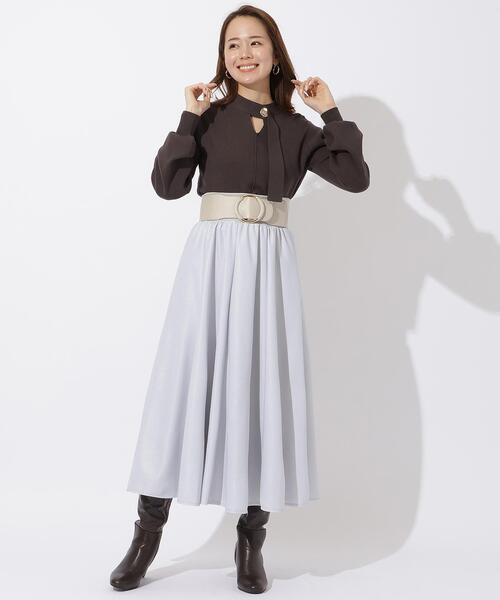 AND COUTURE（アンドクチュール）の「ラメデザイン8枚ハギスカート（スカート・レディース・ブラック/ライトグレー/ベージュ・MEDIUM）」の20枚目の写真