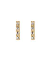 petit・スリムダイヤバーピアス