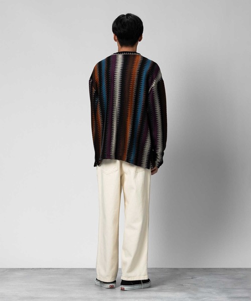 Right-on(ライトオン)の「ワイドデニムパンツ(デニムパンツ・メンズ・オフホワイト/ブラック/グレー・L/M/XL)」の5枚目の写真