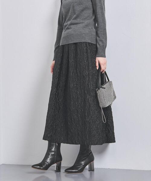 未使用！　UNITED ARROWS スケルトンシャインジャカースカート　グレー 未使用！ UNITED ARROWS スケルトンシャインジャカースカート グレー