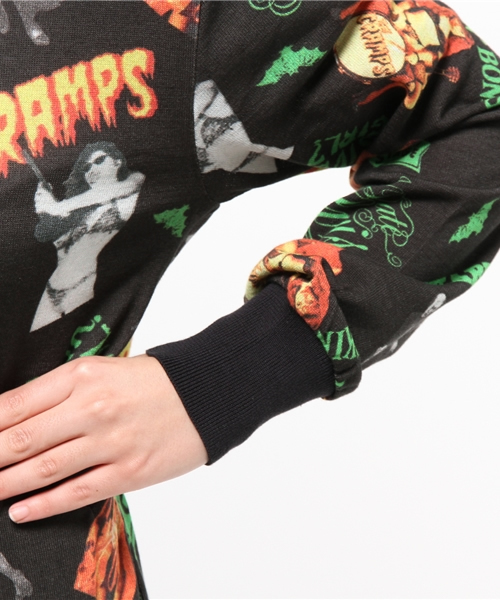 HYSTERIC GLAMOUR(ヒステリックグラマー)の「CR/SCRAP OF CRAMPS総柄 リブBZ(ブルゾン・レディース・ブルー系その他/ブラック系その他・FREE)」の10枚目の写真