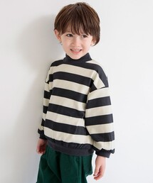 BRANSHES | 【あったか】裏シャギーボーダートレーナー(スウェット)