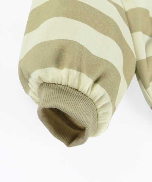 BRANSHES（ブランシェス）の「【あったか】裏シャギーボーダートレーナー（スウェット・キッズ・ブラック/ベージュ/グレー・150/140/110/90/130/120/100）」の18枚目の写真