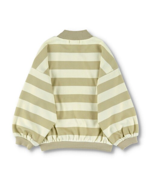 BRANSHES（ブランシェス）の「【あったか】裏シャギーボーダートレーナー（スウェット・キッズ・ブラック/ベージュ/グレー・150/140/110/90/130/120/100）」の21枚目の写真