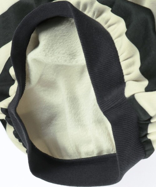 BRANSHES（ブランシェス）の「【あったか】裏シャギーボーダートレーナー（スウェット・キッズ・ブラック/ベージュ/グレー・150/140/110/90/130/120/100）」の9枚目の写真