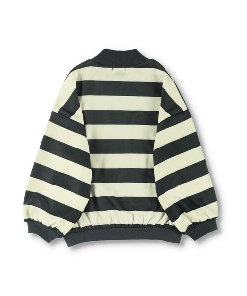 BRANSHES（ブランシェス）の「【あったか】裏シャギーボーダートレーナー（スウェット・キッズ・ブラック/ベージュ/グレー・150/140/110/90/130/120/100）」の10枚目の写真