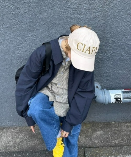 CIAOPANIC TYPY（チャオパニックティピー）の「【UNISEX】ロゴ刺繍キャップ（キャップ・メンズ・オリーブ/ベージュ/ネイビー・FREE）」の4枚目の写真