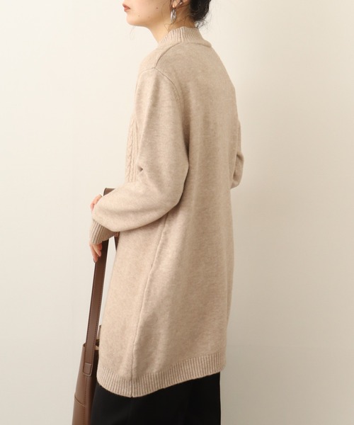 Chiaro（キアロ）の「chiaro チュニック丈ハイネックニット（ニット/セーター・レディース・ベージュ/モカ/ターコイズブルー/ブラック・40）」の17枚目の写真