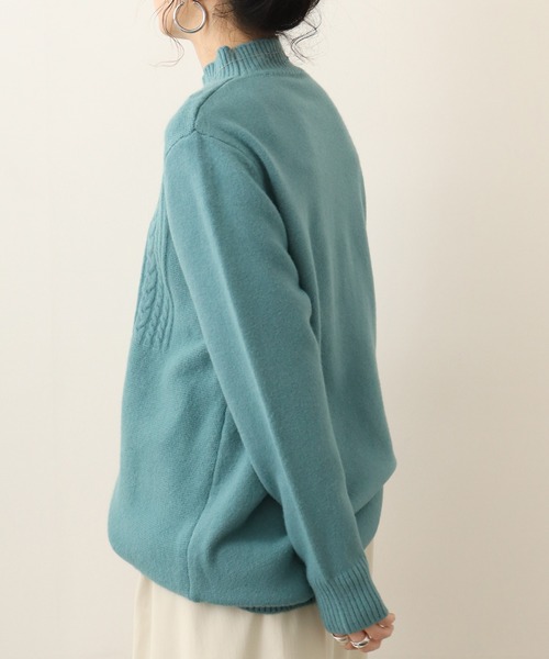 Chiaro（キアロ）の「chiaro チュニック丈ハイネックニット（ニット/セーター・レディース・ベージュ/モカ/ターコイズブルー/ブラック・40）」の21枚目の写真