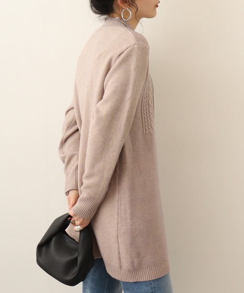 Chiaro（キアロ）の「chiaro チュニック丈ハイネックニット（ニット/セーター・レディース・ベージュ/モカ/ターコイズブルー/ブラック・40）」の12枚目の写真