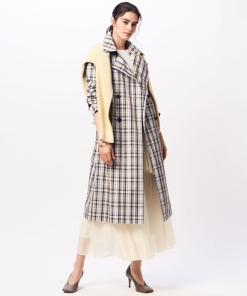 23区 L(ニジュウサンクオオキイサイズ)の「【洗える】コットンギマ ボートネック ニット(ニット/セーター・レディース・ベージュ系5/スモーキーグリーン系5/イエロー系5・46/44)」の7枚目の写真