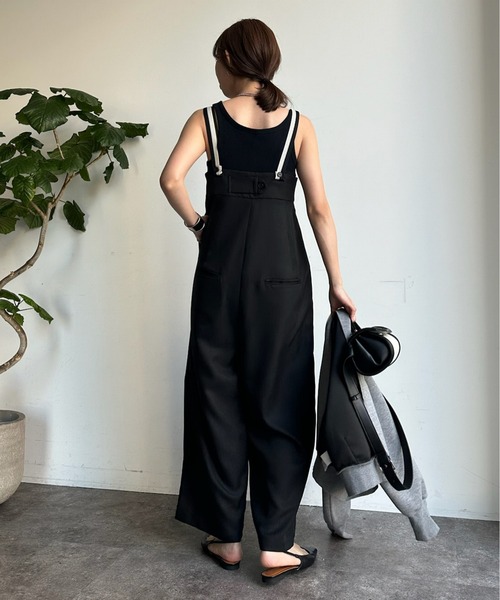 DouDou(ドゥドゥ)の「【AgAwd/アガウド】【WEB限定】 サスペンダータックパンツ(サロペット/オーバーオール・レディース・ブラウン/ブラック・FREE)」の11枚目の写真
