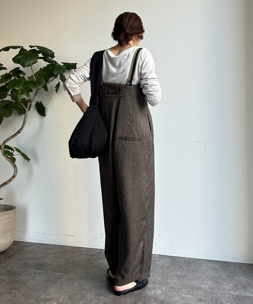 DouDou(ドゥドゥ)の「【AgAwd/アガウド】【WEB限定】 サスペンダータックパンツ(サロペット/オーバーオール・レディース・ブラウン/ブラック・FREE)」の17枚目の写真
