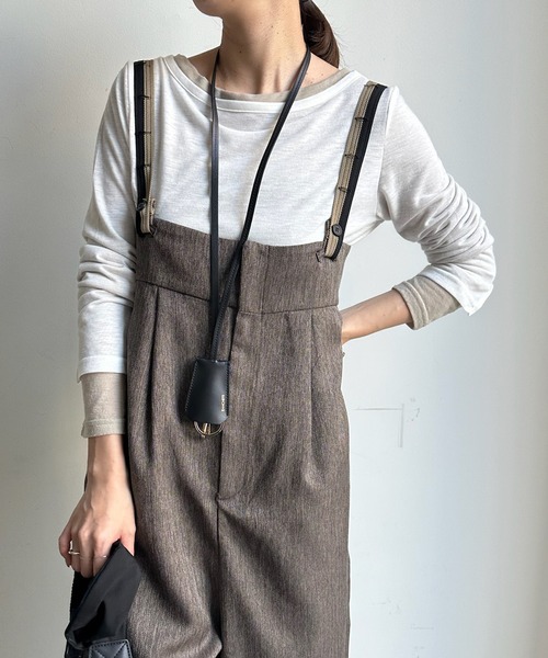 DouDou(ドゥドゥ)の「【AgAwd/アガウド】【WEB限定】 サスペンダータックパンツ(サロペット/オーバーオール・レディース・ブラウン/ブラック・FREE)」の19枚目の写真