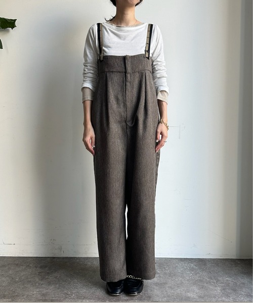 DouDou(ドゥドゥ)の「【AgAwd/アガウド】【WEB限定】 サスペンダータックパンツ(サロペット/オーバーオール・レディース・ブラウン/ブラック・FREE)」の22枚目の写真